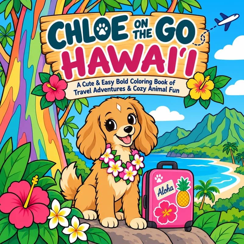 Hawaii coloring book cover