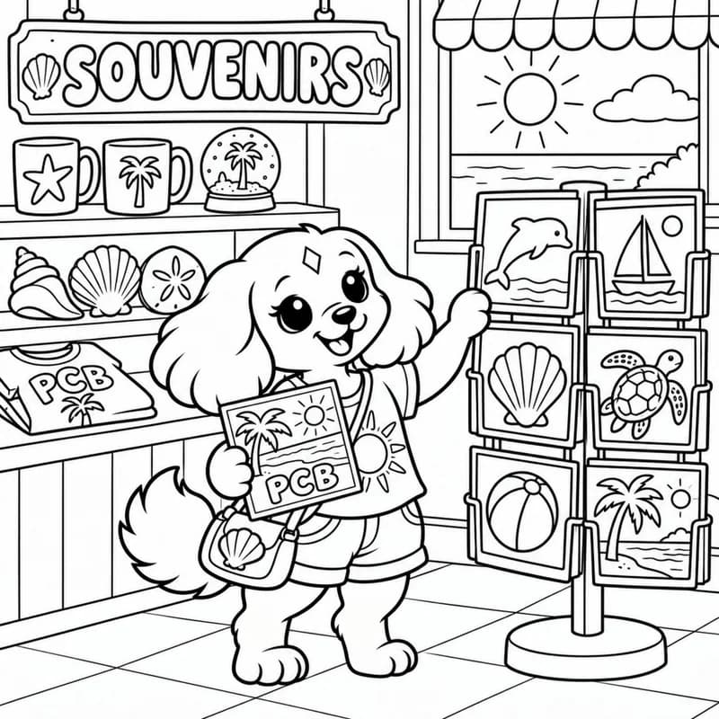 Sample coloring page 3 from Panama City Beach