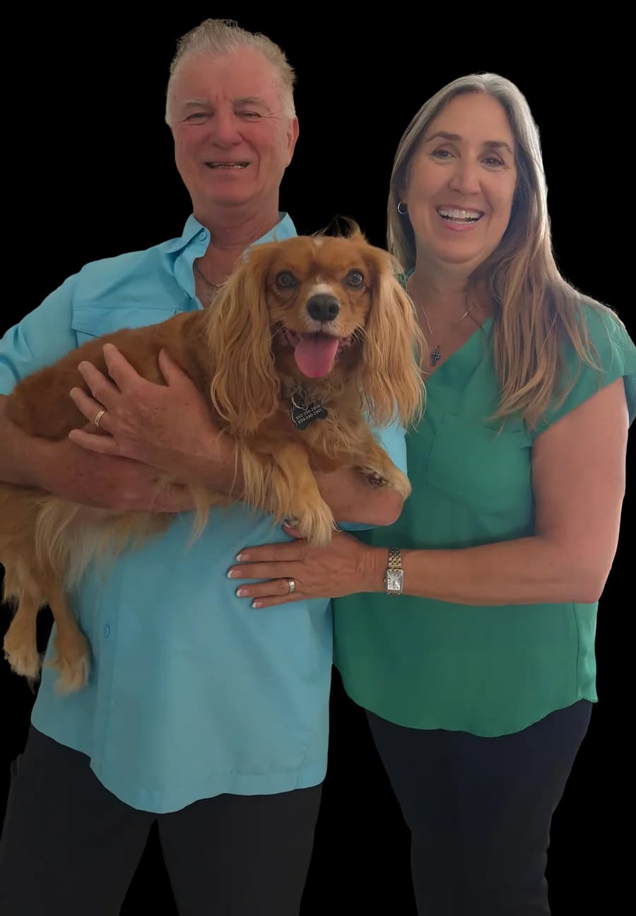 Karen and Ricky Jones with Chloe